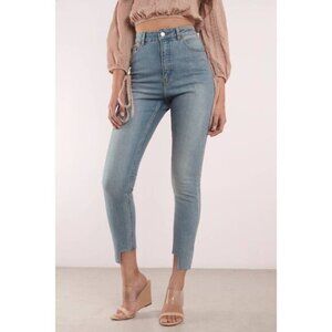 Cheap Monday Women's Donna Skinny Jeans Dollar Blue High Rise Waist Denim 25